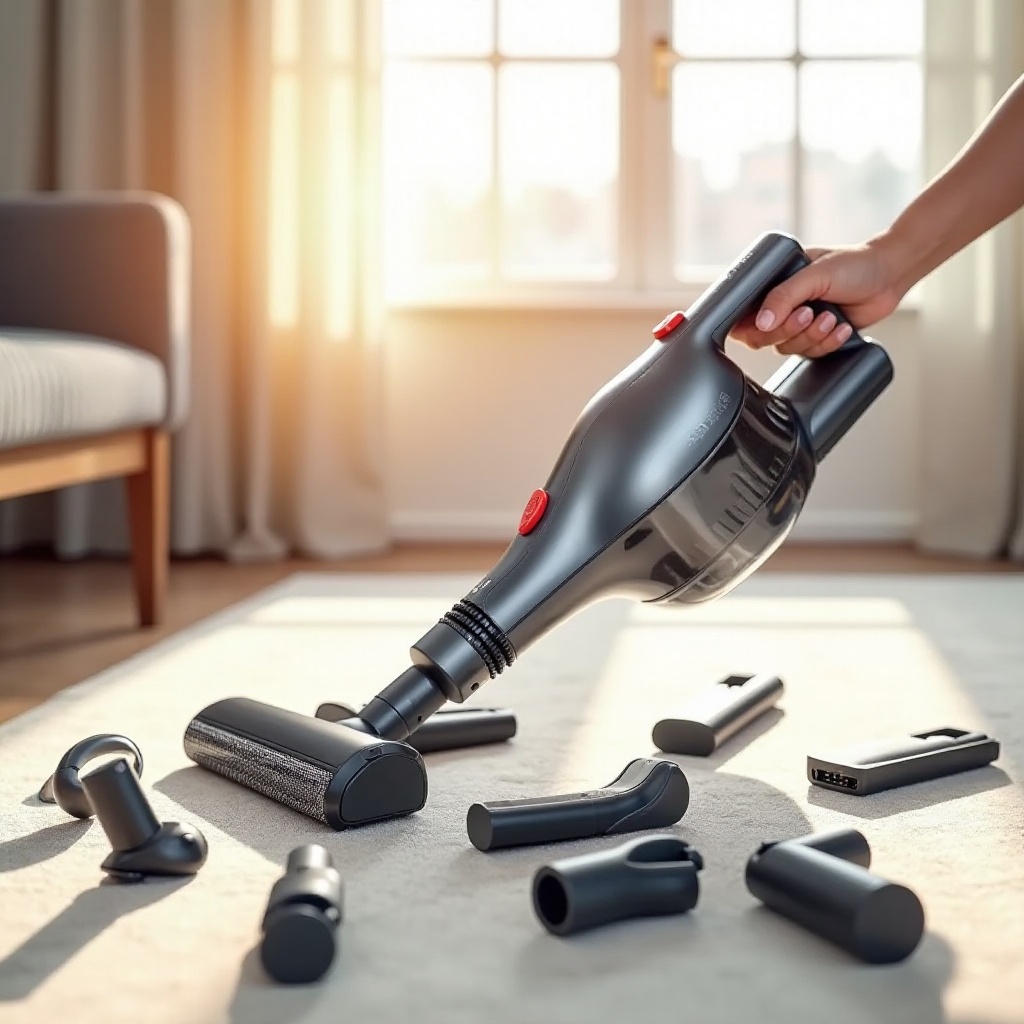 aspirateur à main avec accessoires