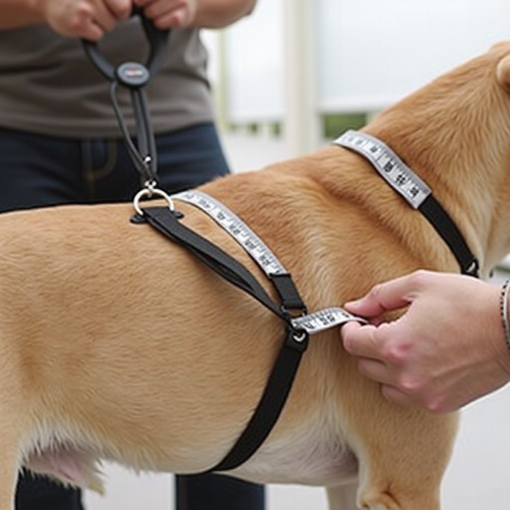como colocar um arnês em um cão